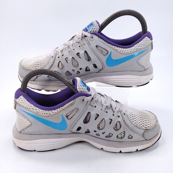 Nike Dual Fusion Run 2 Athletic Running Shoe Womens Size 6 599564-010 Gray Blue - Picture 5 of 9